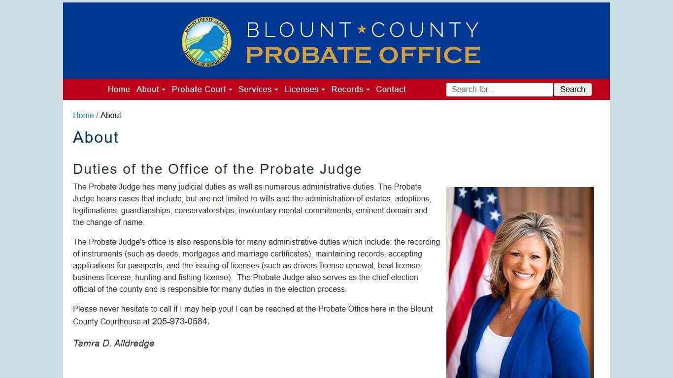 Blount County Probate: About